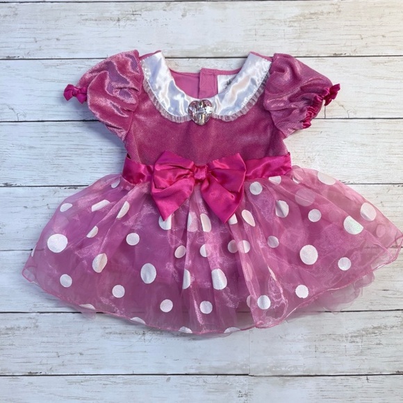 Disney Other - Disney Pink Polka Dot Infant Costume Dress Size 12-18 Months